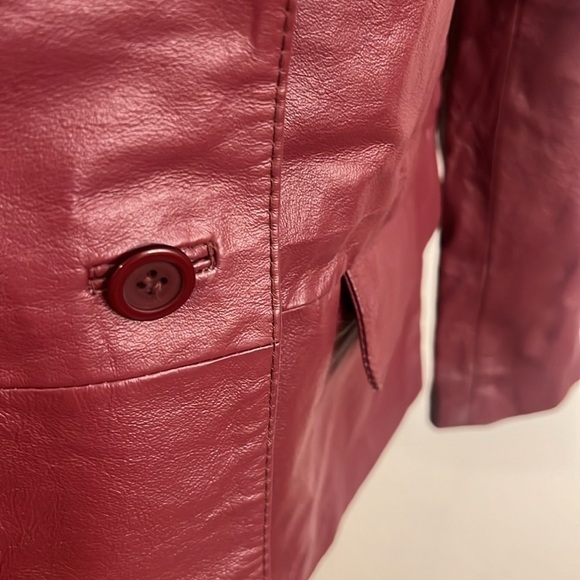 Chadwick’s Red 100% Genuine Leather Plus Size Jacket, Sz. 14P. - Picture 8 of 15